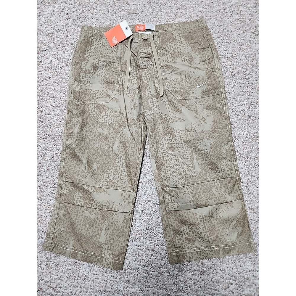 Nike The‎ Athletic Dept. Women's Cotton Capri's Medium Beige Pockets Deadstock